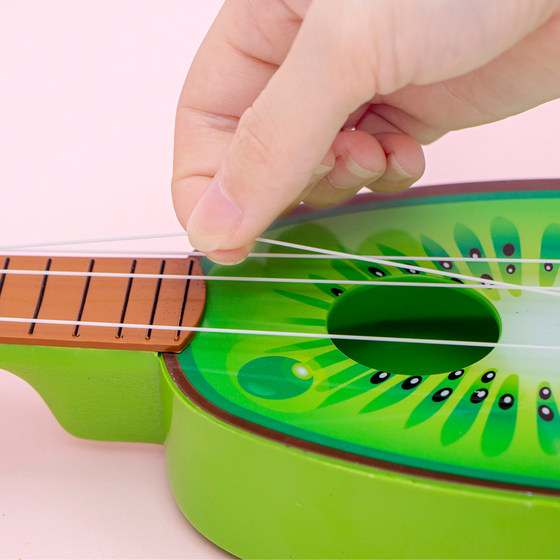 Can play simulation fruit guitar four strings can sound ukulele educational music stall children's toys wholesale