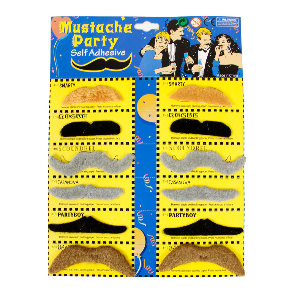 Accesorios de barba falsa de Halloween, suministros para fiestas, disfraces, simulación, barba falsa negra, barba de ocho caracteres