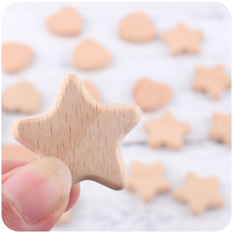 Nuevo bebé suministros Beech Love Star forma mordedor creativo DIY chupete cadena teether pulsera Accesorios