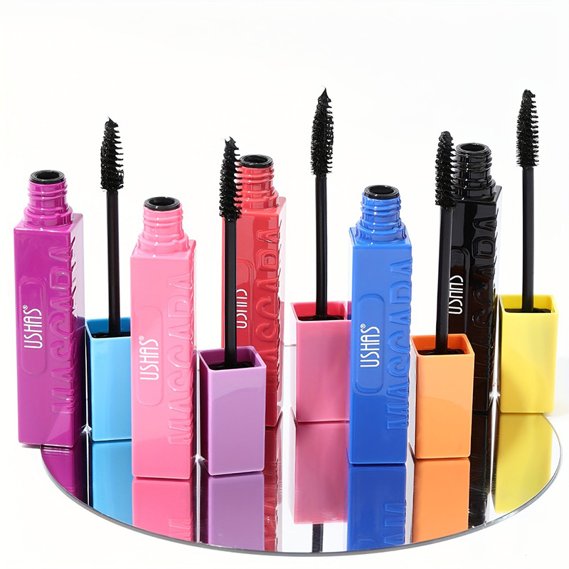 Rímel de punto transfronterizo de USHAS europeo y americano, rizado, grueso, duradero, impermeable, a prueba de sudor, largo y no fácil de manchar UC034