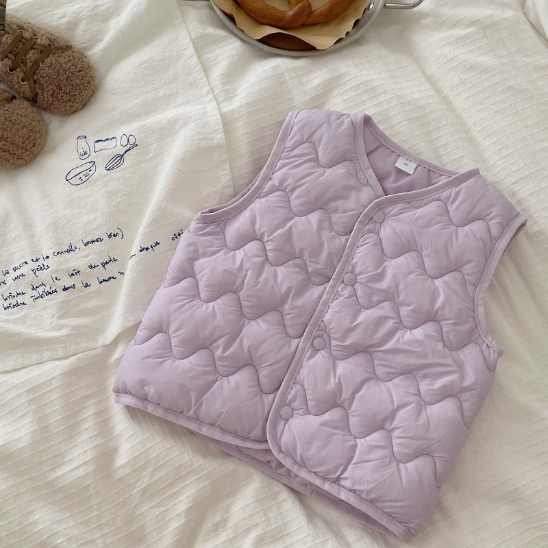 Otoño y invierno nuevo chaleco de plumón de algodón para bebés super suave chaqueta de algodón para niños y niñas