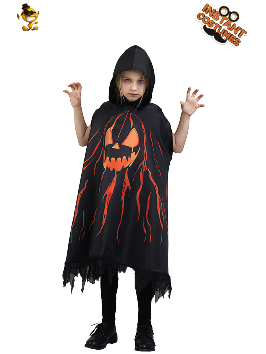 Halloween fiesta vestido para niños capas calabaza telaraña esqueleto fantasma capas fantasmas capas impresión digital chal