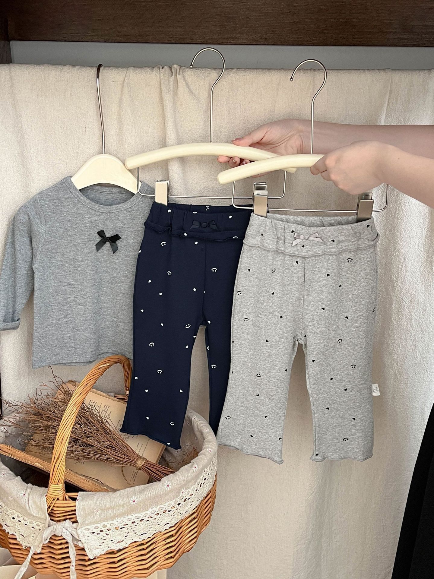 Demi-season children's autumn flared trousers girl's