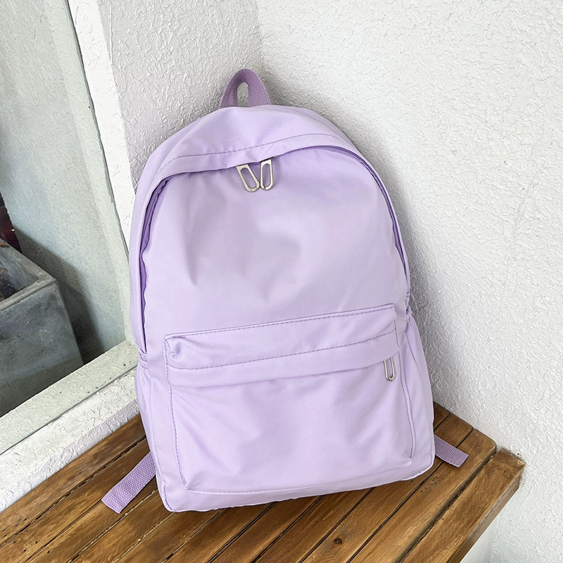 (Кросс-бортная торговля)?, fashionable solid color backpack, capacious school bag, simple and elegant design