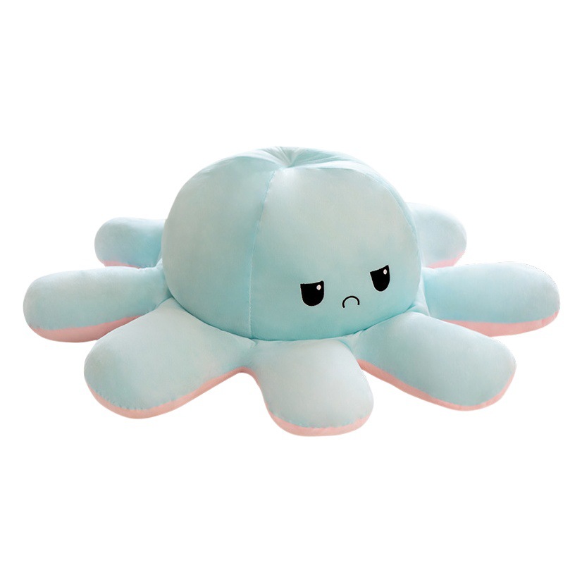 Muñeca de pulpo volteada de gran tamaño Muñeca que cambia la cara