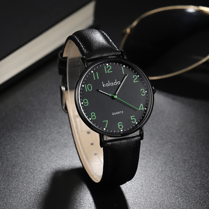 Spot wholesale e-commerce explosions civil service examination mute watch simple digital belt quartz watch men's and women's