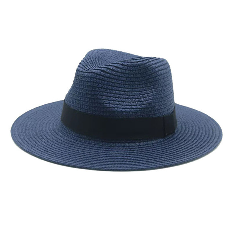 Unisex Basic Solid Color Flat Eaves Straw Hat display picture 5
