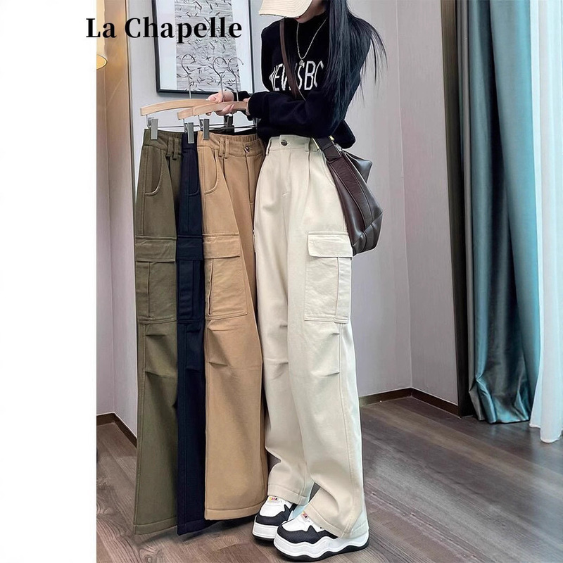 American-Style Straight-Leg Cargo Pants for Women, New Spring and Autumn Cool High-Waisted Casual Sports Pants, Petite Narrow Wide-Leg Pants Trendy American-Style Straight-Leg Cargo Pants for Women, New Spring and Autumn Cool High-Waisted Casual Sports Pants, Petite Narrow Wide-Leg Pants Trendy
