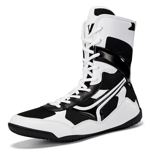 Foreign Trade Dropshipping New Men's High-Top Sanda Fighting Training Professional Non-Slip Wrestling Shoes Wear-Resistant Boxing Shoes