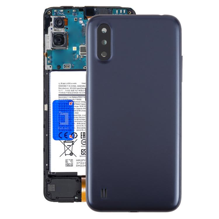 Para Samsung para Galaxy A01 SM-A015F Batería cubierta trasera con anillo de fase