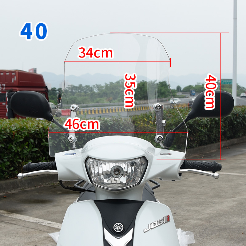 Suzuki – Electric Motorcycle Motorcycle front windshield - a-style-windshield-transparent-height-40-thickness-43mm-adjustable-accessories