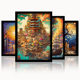 Healing puzzle 1000 pieces adult version high difficulty hand-assembled landscape decorative painting new year gift box wholesale