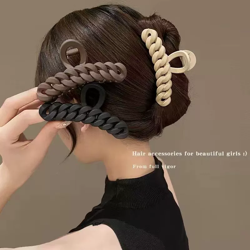 Big crab pin, hairgrip, shark, hairpins, hair accessory, South Korea, simple and elegant design, high-quality style