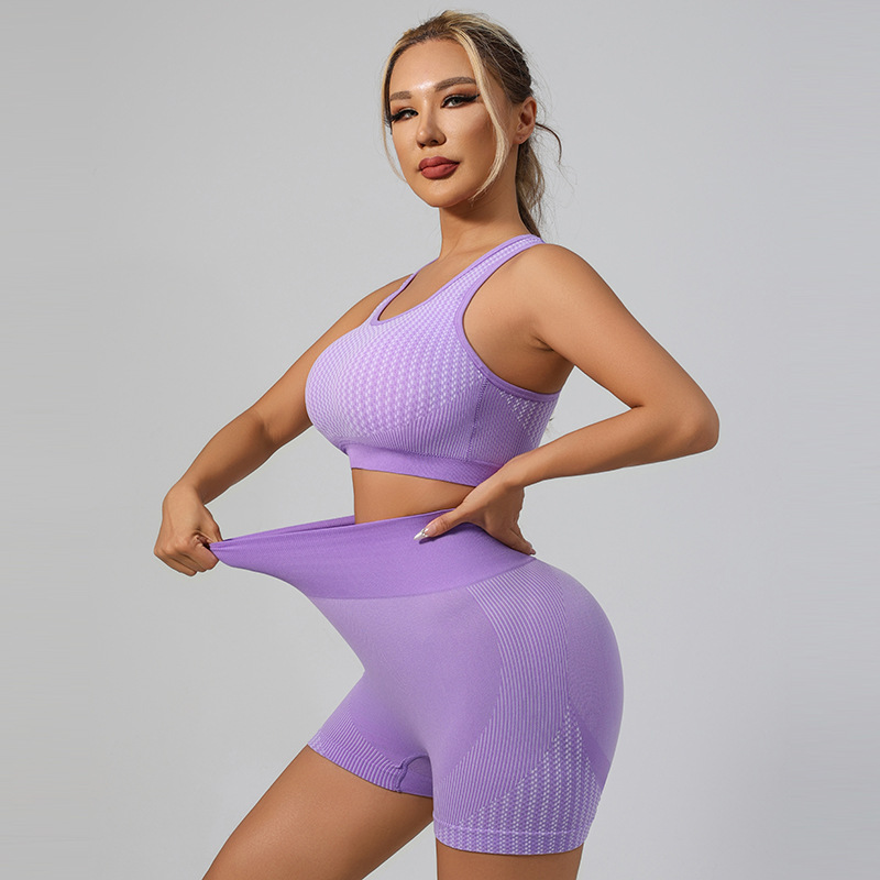 2025 nuevo estilo europeo y americano comercio exterior transfronterizo transpirable elástico melocotón cadera yoga ejercicio pantalones cortos de cintura alta traje