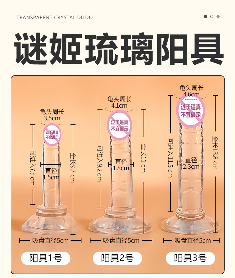 Transparent TPE Manual Masturbator with Suction Cup, Bendable Design, Size 3 — detail image 3