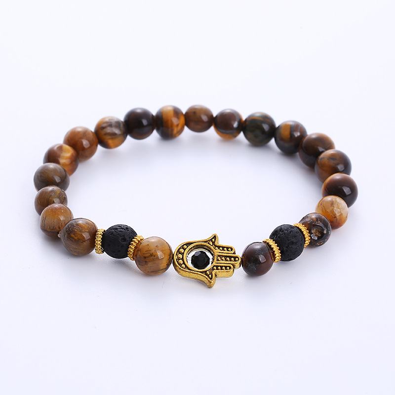 Ethnic Style Palm Eye Alloy Beaded Bracelets display picture 2