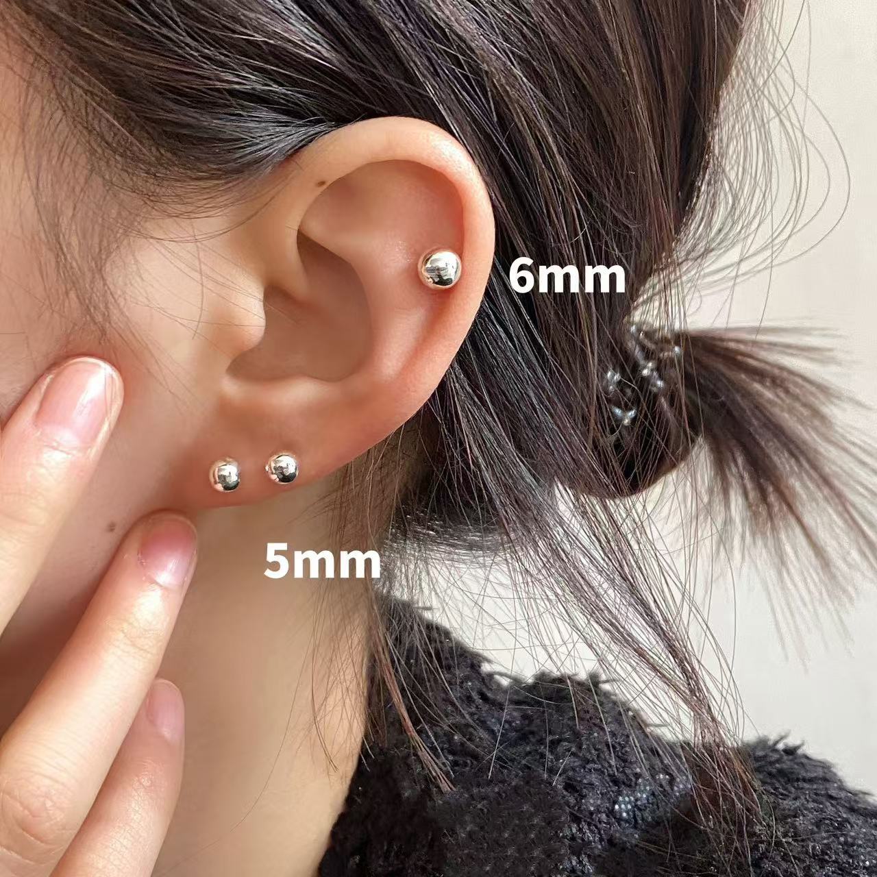 S  바늘 귀 피어싱 귀 바늘 항 알레르기 귀 바늘 귀 스틱 DIY 귀걸이 귀 스터드 액세서리