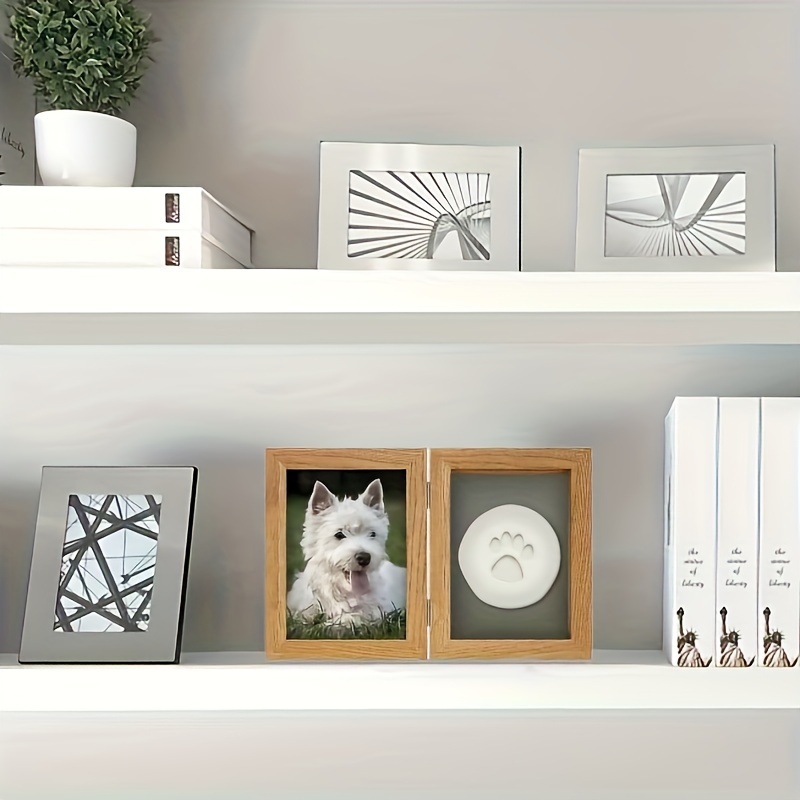 Pata de perro mascota impresión manos y pies inkpad recuerdo gato madera maciza marco fotos traje DIY