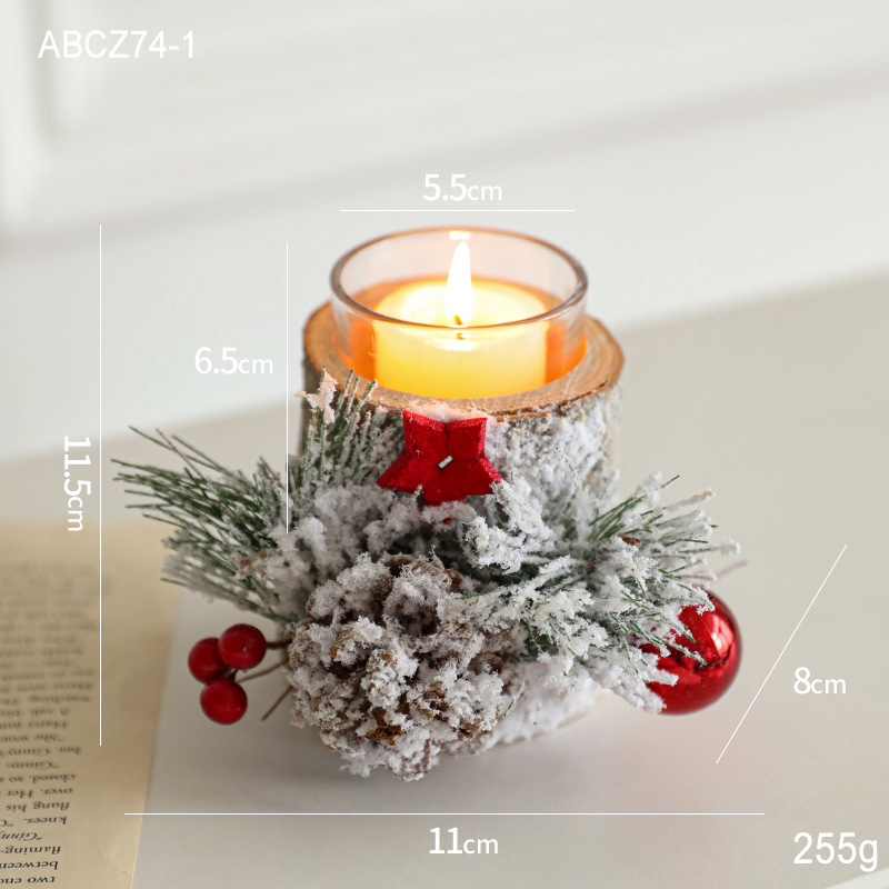 Nuevos productos de Navidad candelabros decoración creativa decoración candelabros decoración de atmósfera props decoración de pino de escritorio