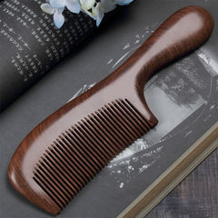 Natural Sandalwood Comb, Peach Wood Comb, Massage Anti-static Hair Loss Home Use Wood Comb for Long Hair, Unisex