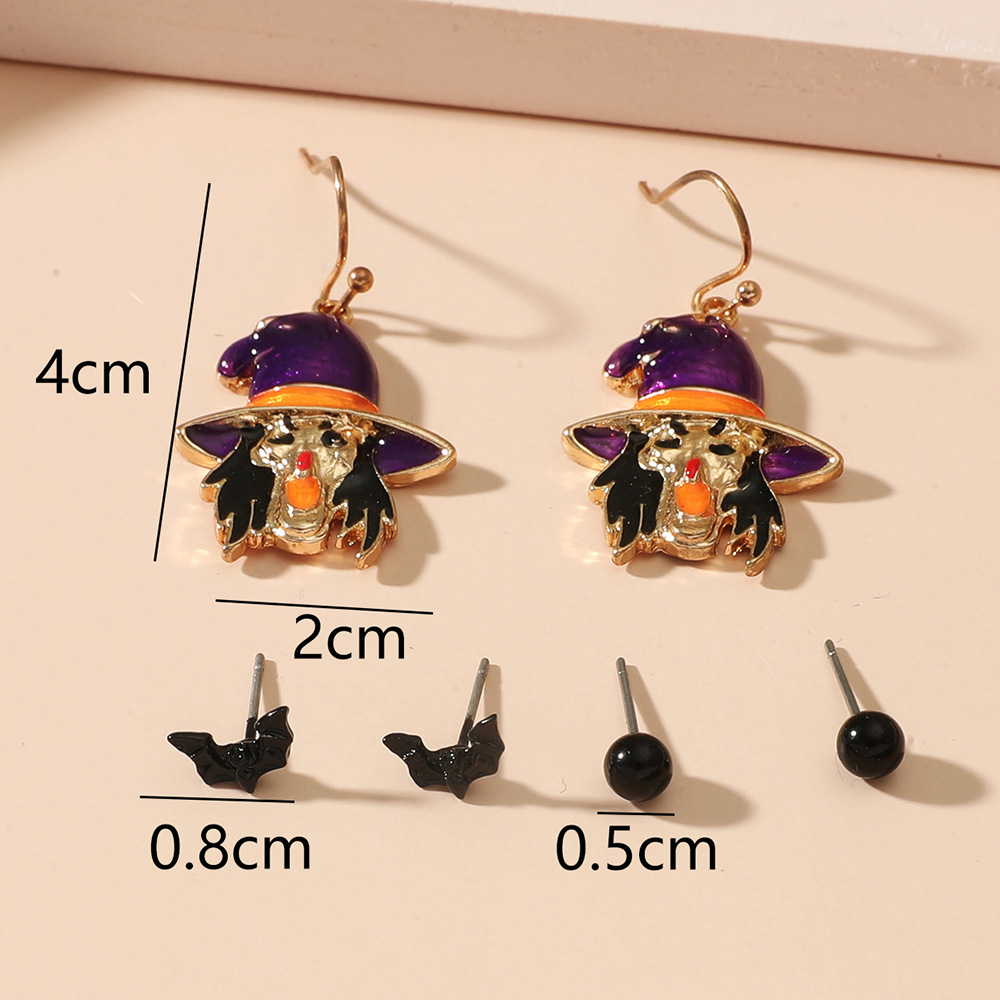 Pendientes De Calavera De Tela De Araña De Halloween Al Por Mayor Nihaojewelry display picture 2