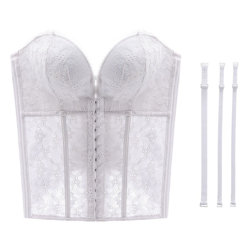 New all-match body shaping bra correction chest type stomach contracting adjustable strapless underwear dress wedding dress matching Special