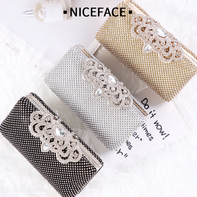 Pochette da sera elegante con strass borsa a tracolla donna lusso_voghion.com