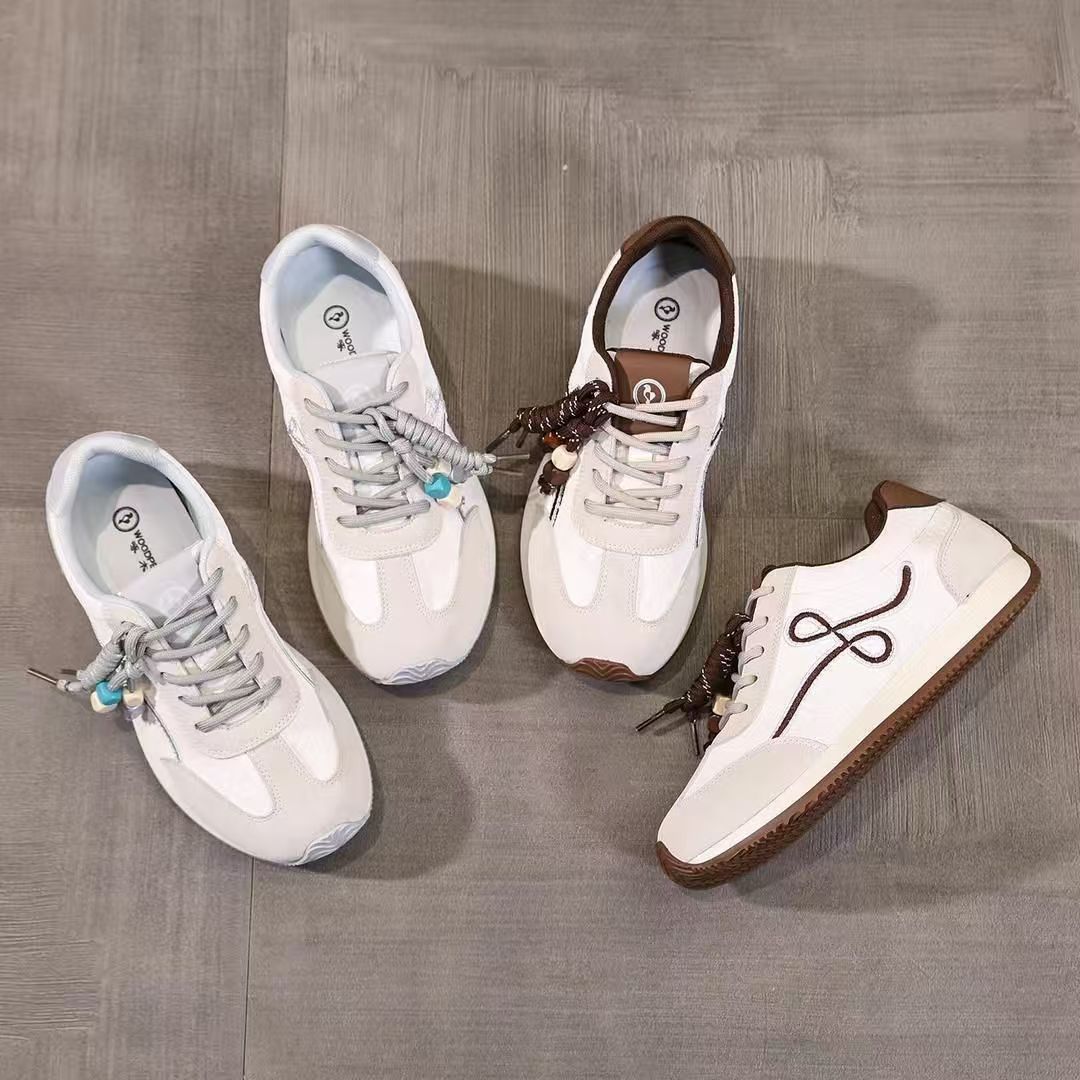 2026 primavera y otoño nuevos zapatos de papá aumentan suela gruesa popularidad en línea deportes ociosos para mujeres Agan Waffle zapatos para mujeres