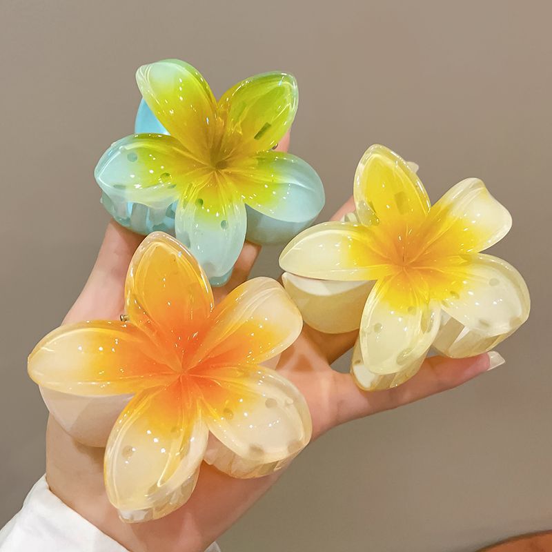 クロスボーダーの卵の花は大きいサイズの高級感のグラデーションの花の髪を挟んで後頭部を挟みます。|undefined