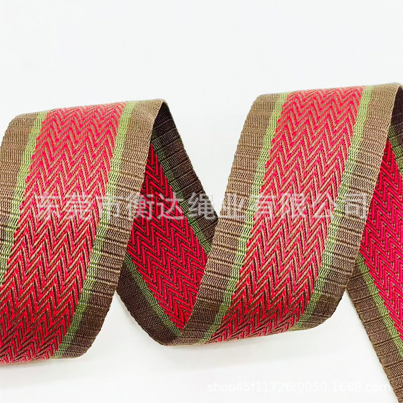 Fábrica personalizada de color sólido rayas de poliéster mate computadora jacquard correa de tela bolsas de zapatos correa de cuerda para teléfonos móviles