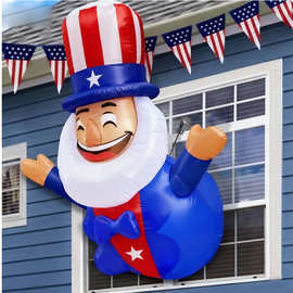 亚马逊厂家定制美国独立日老鹰秃鹫大兵爱心发光庭院装饰充气气模