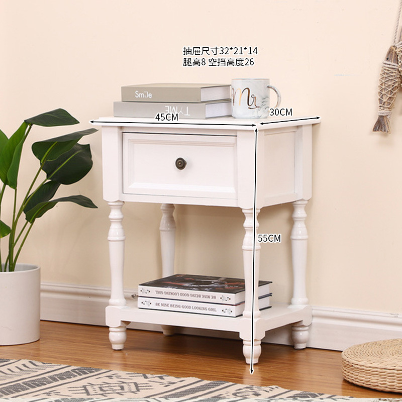 Cross-Border americano retro armario de almacenamiento de madera dormitorio nórdico Hotel armario sub-fabricante pecho de cajones mesita de noche