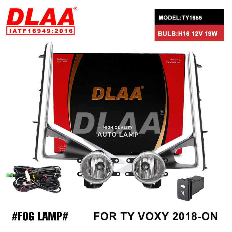 Aplicable para TOYOTA VOXY 2018 - ON conjunto de lámpara de niebla de halógeno delantera, luz de conducción diurna y luz de barra delantera