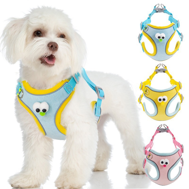 Transfronterizos pet chest strap anti-desprendimiento paseo de perros cuerda de tracción para perros pequeños artículos de perros