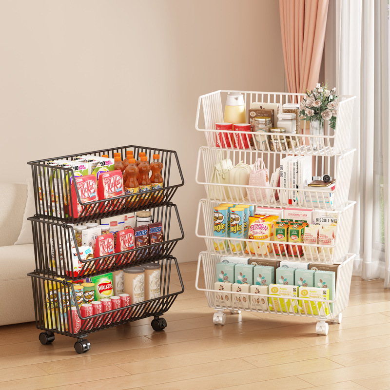 Estante de almacenamiento multicapa de piso multifuncional de cocina para bocadillos, juguetes, cestas de verduras, platos y verduras, estante de drenaje