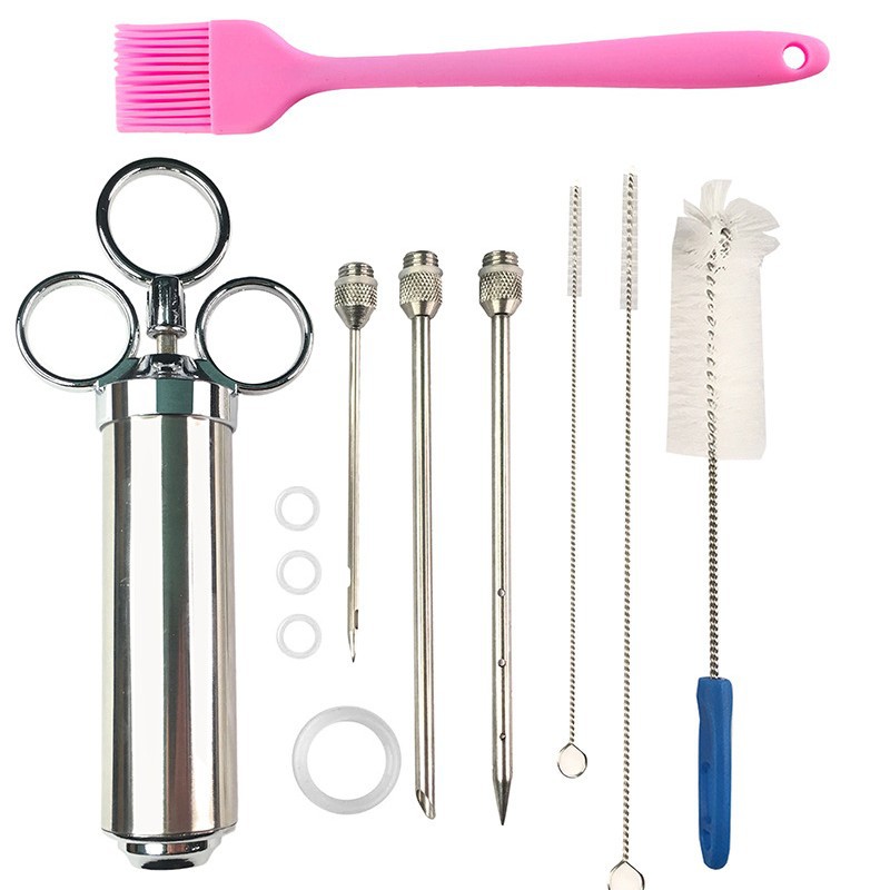 Powdered silicone and plastic handle brush