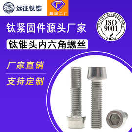 钛合金TA2锥头内六角自行车电动车改装螺丝M5M6把立螺钉指拨压线