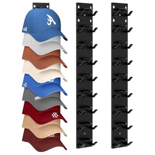 1/2Pcs Baseball Cap Storage Rack, Strong Adhesive Type Wall Hanging Hat Holder, Multi-Layer Hat Storage Display Shelf