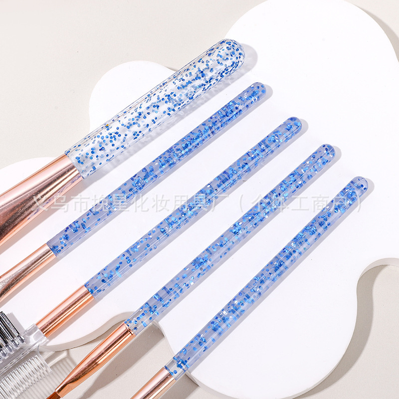 Polvo de cebolla de cristal creativo para maquillaje de belleza, herramienta de brocha de maquillaje transparente, juego portátil para aplicar polvo y fijar el maquillaje.