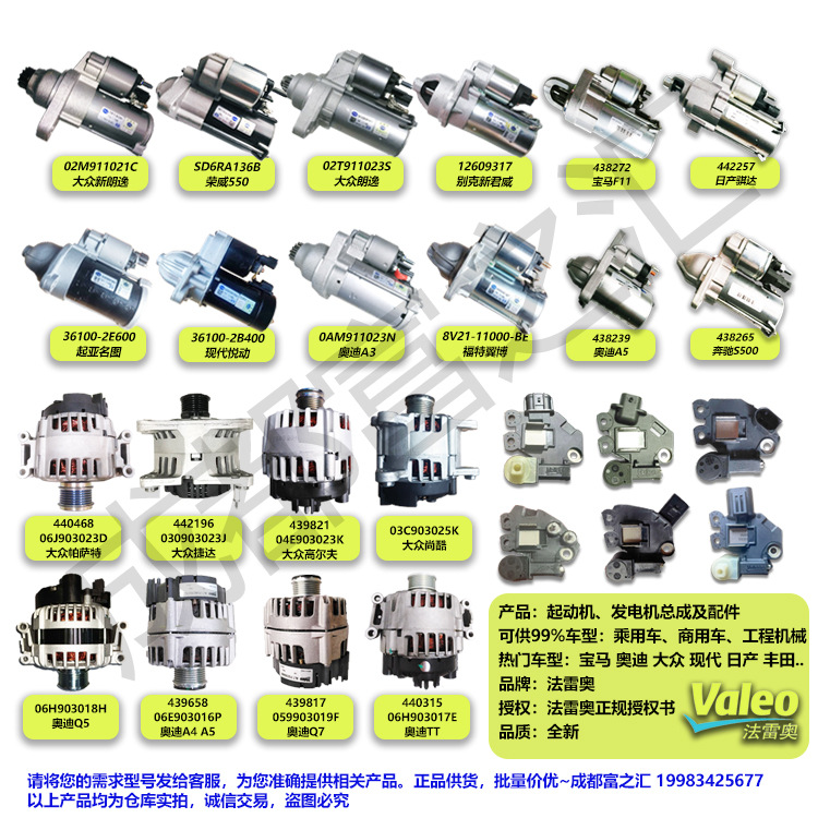 Valeo 48V Car Generator Assembly Kpla-11A240-Ab Lr137909 Land Rover Range Rover