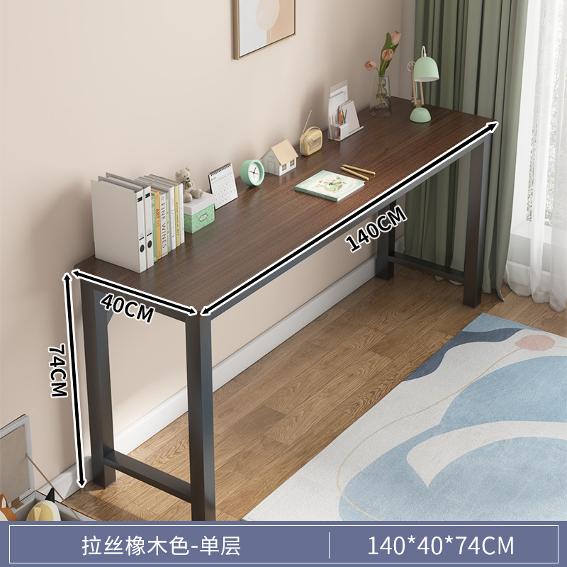 Mesa de barra larga simple y moderna, escritorio de escritorio estrecho, escritorio de computadora, escritorio de estudio, escritorio de escritorio
