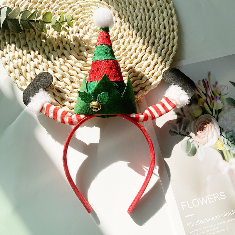 Christmas Festival Christmas Cartoon Style Christmas Hat Plastic Christmas Costume Props