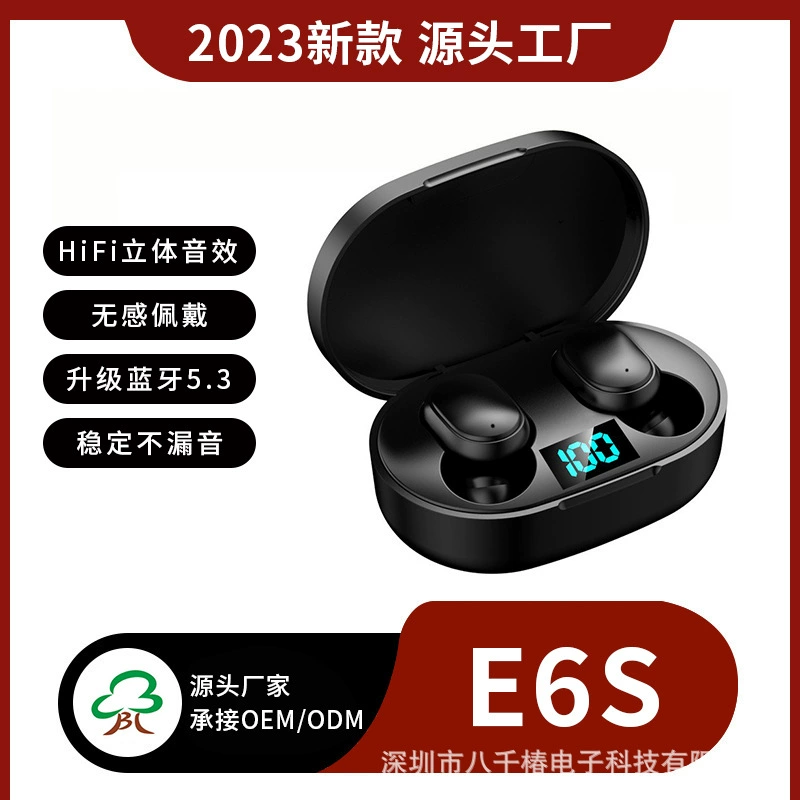 Умные небольшие трехмерные наушники, E6, 6S, Bluetooth