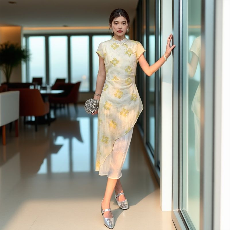 2025夏季新款新中式国风绝美旗袍裙女改良年轻款高级感日常连衣裙