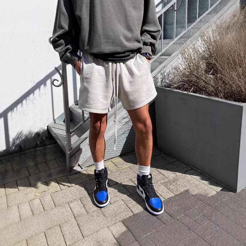 Summer American Sports Shorts Men's Fitness Quarter Pants Terry Cotton Street Basketball Casual Three-Quarter Pants Trendy Brand Couple