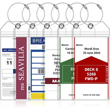 现货19*10CM行李标签竖款透明密封防水证件卡套胸牌工作牌PVC