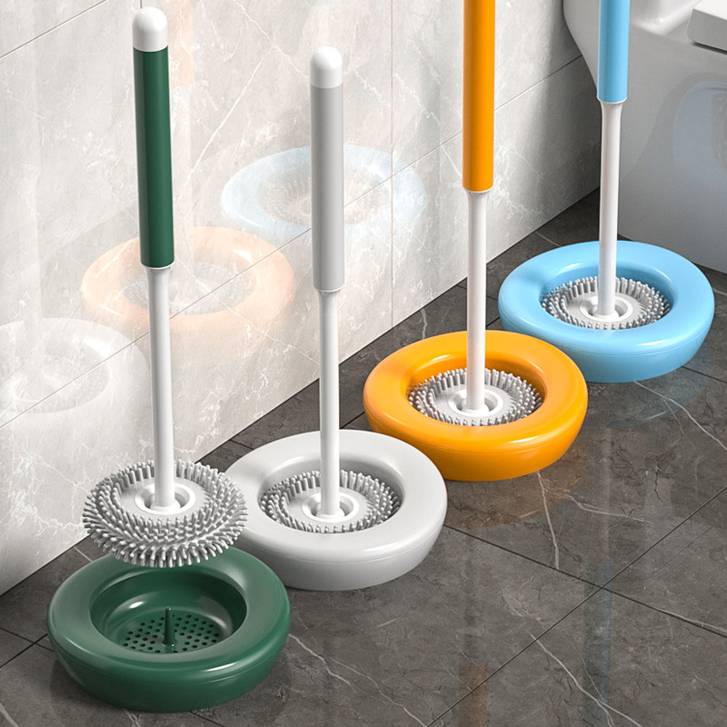 New Silicone Toilet Brush Household No Dead Angle Toilet Brush Wall Hanging suit Silicone Artifact Toilet Toilet