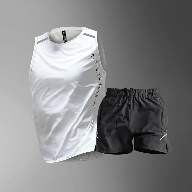 Hielo running suit hombre chaleco de verano velocidad ropa de entrenamiento de baloncesto de maratón ropa de fitness