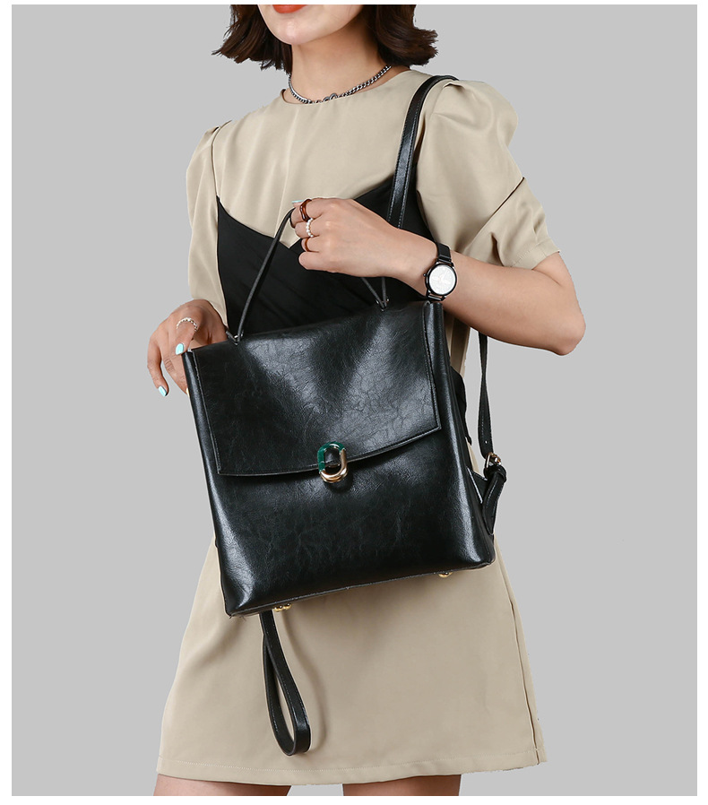 Women's Backpack 2021 Summer New European And American Style Retro Women's Bag Women's Backpack Backpack Factory Wholesale display picture 6