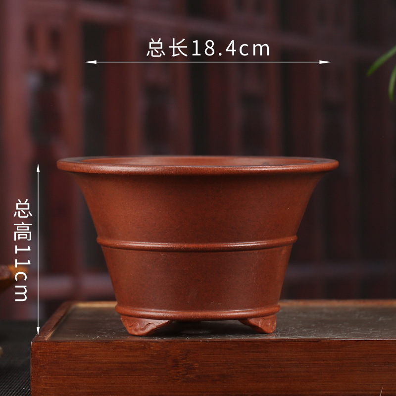 Antiguo púrpura arena maceta fábrica al por mayor grande rectangular suculenta gres bonsai simple orquídea especial maceta